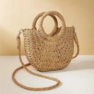 Straw Rattan Sailor Panama Handbag